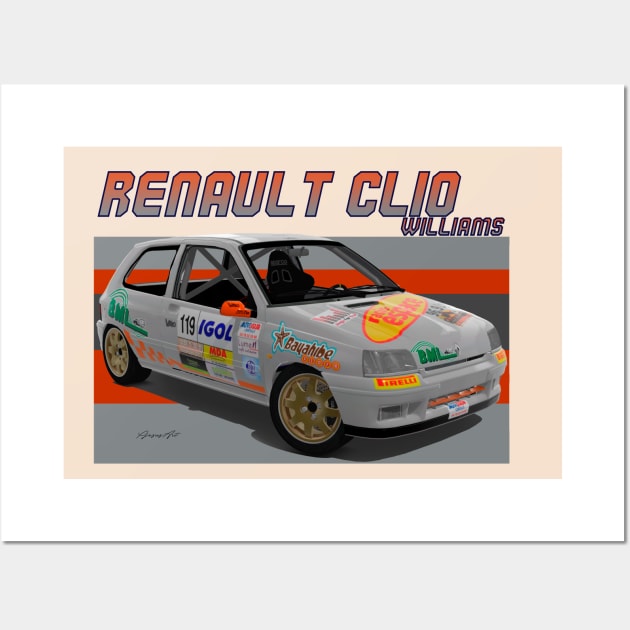 Renault Clio Williams Wall Art by PjesusArt